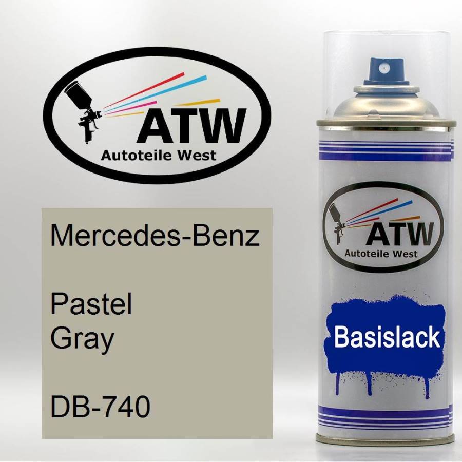 Mercedes-Benz, Pastel Gray, DB-740: 400ml Sprühdose, von ATW Autoteile West.